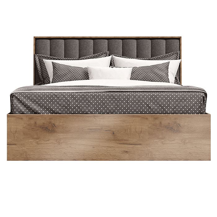 Natural wood bed